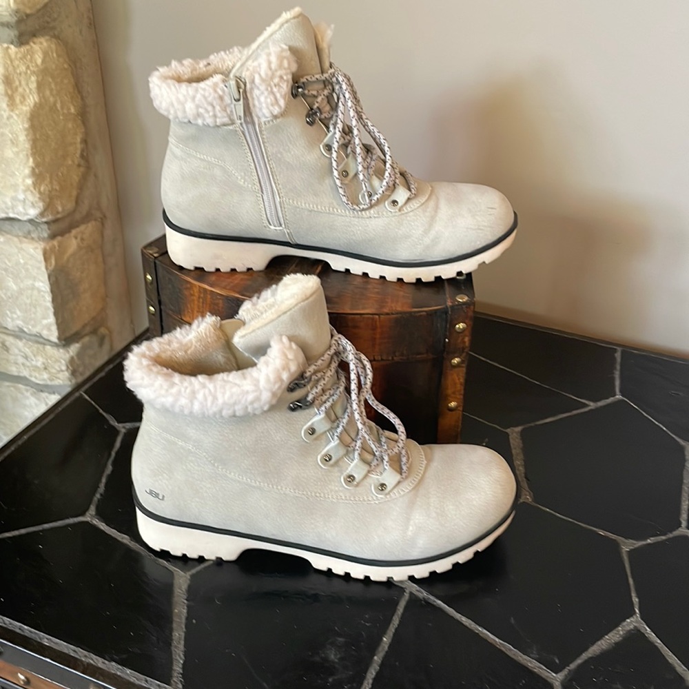 JBU Memory Foam Water Resistant Lace Up Bootie